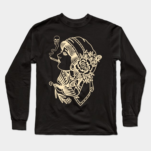 Cigarette Long Sleeve T-Shirt by Allotaink
